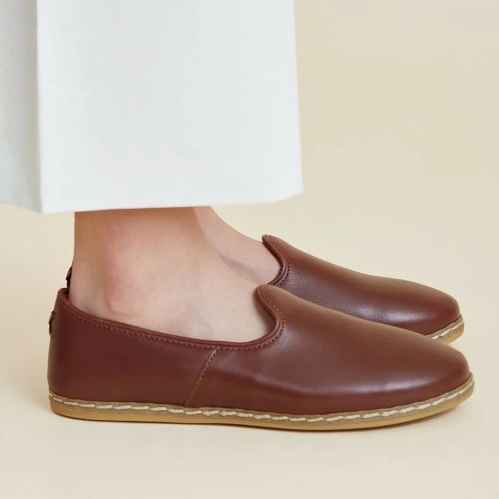 Charix / 7.5 / Handmade Leather Slip-On Loafers / Neutral / Comfy / Eco / Casual